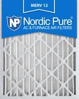 12x24x4m12-2 Nordic Pure Merv Pleated Ac Furnace Air Filter Qty