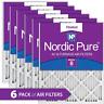 12x25x1m8-6 Nordic Pure Air Filters Merv Pleated Hypoallergenic Proprietary 848224093879