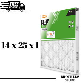Hdx3p5-012030 14x25x1 Pleated Air For Standard Filter 3-pack High Quality Pollen Hvac Vent
