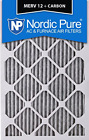 16x25x1pm12c-6 Nordic Pure Pleated Merv Plus Carbon Ac Furnace 848224139171