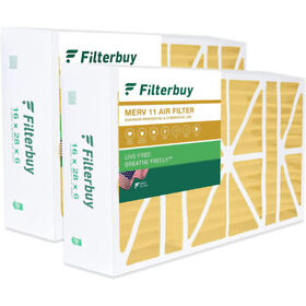 Asg16x28x6m11pk2 16x28x6 Merv 11 Pleated Hvac Ac Furnace Air Filters For Space-gard 2-pack