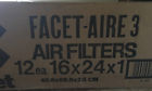 191229 Facet Aire Fiberglass Furnace Air Basic Flat Filter Case Of