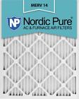 20x25x1m14-6 Nordic Pure Pleated Ac Furnace Air Filter Box Of