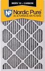 20x25x1pm10c-6 Nordic Pure Pleated Merv Plus Carbon Ac Furnace Filters Pack