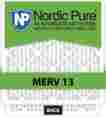 20x25x2m13-3 Nordic Pure 20x25x2 Merv 13 Pleated Ac Furnace Air Filter Box Of 3 816387012990