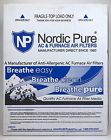 20x25x5hm13 C-1 Nordic Pure Honeywell Lennox Replacement Air Filter Merv 848224048992