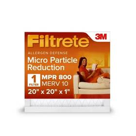3m 051111551042 Air Filter 20x20x1 Mpr 800 Merv 10 Pleated Hvac Dust Mold Pollen Removal