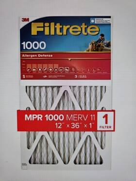 3m 051141959658 12x36x1 Air Filter Filtrete Mpr 1000 Merv 11 Micro Allergen Defense 4-pack