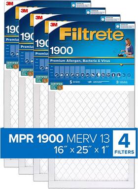 1900 3m 378482590051 Filtrete 20x25x1 Air Filter Mpr Merv 13 Healthy Living Ultimate