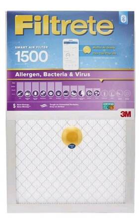 3m 638060082164 Filtrite 14x20x1 Smart Air Filter 1500 Certified Asthma &allergy Friendly