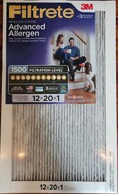 3m Filtrete 1500 12x20x1 Advanced Allergen Healthy Living Brand New Sealed