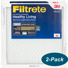 Ut02-2pk-1e 3m Filtrete Healthy Living 1900 Mpr Ultimate Allergen Reduction Filters 20x20x1