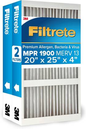 Ua03-4-1p-2ec 3m Filtrete 20x25x4 Ac Furnace Air Filter Merv 13 Mpr 1900 Fits Honeywell Certi