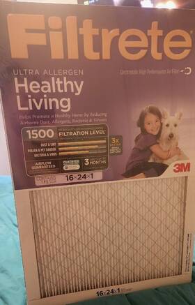 Ur21-2pk-1e 3m 3 Filtrete 16x24x1 Air Filter Mpr 1500 Merv 12 Healthy Living Ultra-allergen