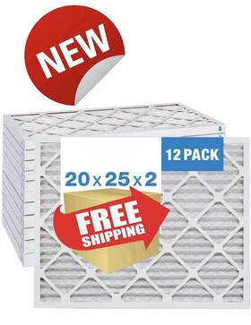800fpr Aaf Flanders 86787 20x25x2 Merv 8 Pleated Air Filter Ac Furnace Mpr 12 Pack