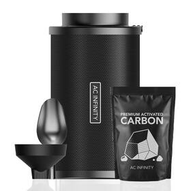 Ac Infinity 819137024199 Filter Kit 8 Refillable Odor Removal Air Scrubber Carbon Additional