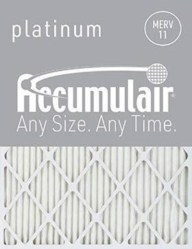 Accumulair 886566135970 Platinum 16.5x21x1 Actual Size 11 Air Filter/ 6 Pack