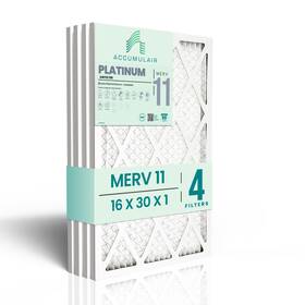 Acm11.1630.4 Accumulair Platinum 16x30x1 Merv 11 Hvac Air Filter 4pack Replacement F