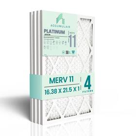Acm11.16g21ja.4 Accumulair Platinum 16.38x21.5x1 Merv 11 Hvac Air Filter 4pack Replacement