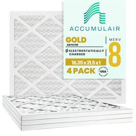 Fb16.38x21.5a Accumulair 4 Gold 16.38x21.5x1 Merv 8 Air Filter Pack
