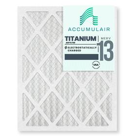 Fi16x25 Accumulair 4 Titanium 16x25x1 Allergen Reduction Air Filters Pack