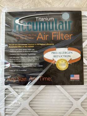 Fi22x24 Accumulair 6 22x24x1 Titanium 1-inch Filter 12 Pack