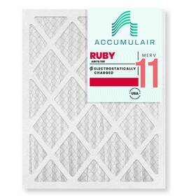 Fr20x22 Accumulair 4 20x22x1 19.5 X 21.5 Ruby 1-inch Filter Merv 11 Pack