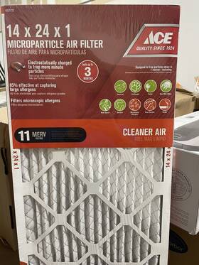 Ah1-1424-11-6 Ace 14x24x1 Pleated Premium 11 Merv Air Filters - Pack Of 12