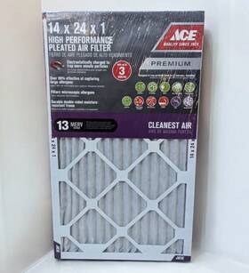 Ah1-1424-13-6 Ace 14x24x1 Pleated Premium 13 Merv Air Filters - Pack Of 6