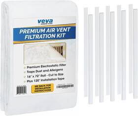 Advanced Filters 445039720773 Premium Air Vent For Home And Ac - 72 Inch X 16 Electrostatic Media Kit Wit