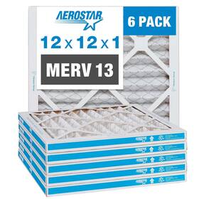 12x12x1merv13 Aerostar 12x12x1 Merv 13 Pleated Air Filter Ac Furnace 6 Pack A