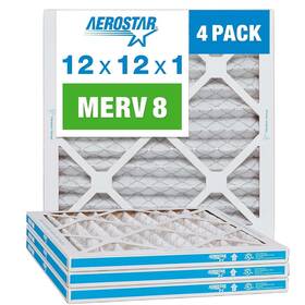 12x12x1merv8 Aerostar 12x12x1 Merv 8 Pleated Air Filter Ac Furnace 4 Pack