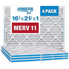 Aerostar 16 3/8 X 21 1/2 1 Merv 11 Pleated Air Filter Ac Furnace