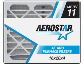 16204m8wb Aerostar 16x20x4 Merv 8 Pleated Air Filter Ac Furnace 6 Pack