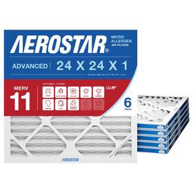 Aerostar 192212001002 24x24x1 11 Air Filter 6 Count Actual Size 23.50 X 0.75 Hvac