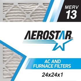 Aerostar 192212001040 24x24x1 Merv 13 Pleated Air Filter Ac Furnace 6 Pack Actu