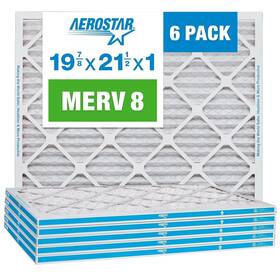Aerostar 192212001330 19 7/8 X 21 1/2x1 Merv 8 Pleated Air Filter Ac Furnace 6 Pc