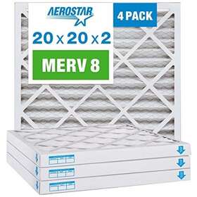 Aerostar 192212001699 Clean House 20x20x2 8 Pleated Air Filter Actual Size 19 1/2 Inch X19