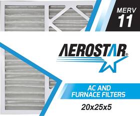 229990-102 Aerostar 192212012060 20x25x5 11 Pleated Air Filter For Trion Bear Ac Furnace F