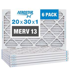 Aerostar 192212012923 20x30x1 Merv 13 Pleated Air Filter Ac Furnace 6 Pack Actu