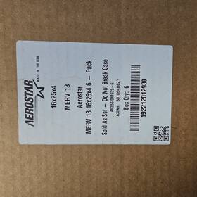 Aerostar 192212012930 16x25x4 Merv 13 Pleated Air Filter Ac Furnace 6 Pack A