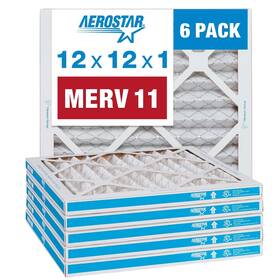 Aerostar 192212013111 12x12x1 Merv 11 Pleated Air Filter Ac Furnace 6 Pack A