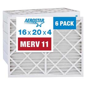 Aerostar 192212013210 16x20x4 11 Pleated Air Filter Ac Furnace 6 Pack Actual Size 15