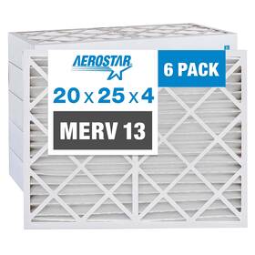 Aerostar 192212013319 20x25x4 Merv 13 Pleated Air Filter Ac Furnace 6 Pack A