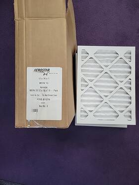 12035 Aerostar 192212032709 12x16x1 Merv 13 Air Filter 6 Pack 11 1/2 Inch X 15 3/4