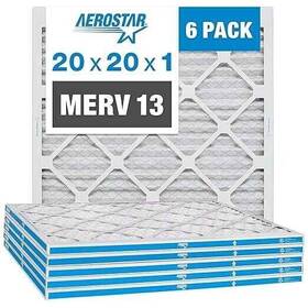 Aerostar 192212034789 20x20x1 Merv 13 Furnace Air Filter 6 Pack