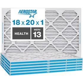 Aerostar 192212039890 18x20x1 Merv 13 Furnace Air Filter 6 Pack 844g
