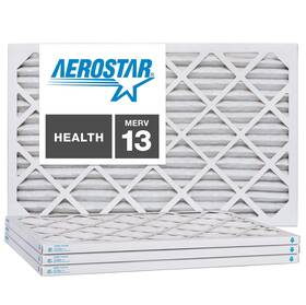 Aerostar 192212058334 20x25x1 Merv 13 Pleated Air Filter Ac Furnace 4 Pack Actual Siz
