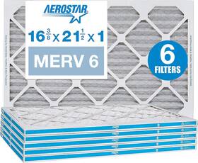 Aerostar 691199766640 16 3/8 X 21 1/2 1 Merv 6 Pleated Air Filter Ac Furnace
