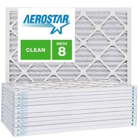 Aerostar 709257241456 12x16x1 Ac And Furnace Air Filter By - Merv 8 Box Of 12